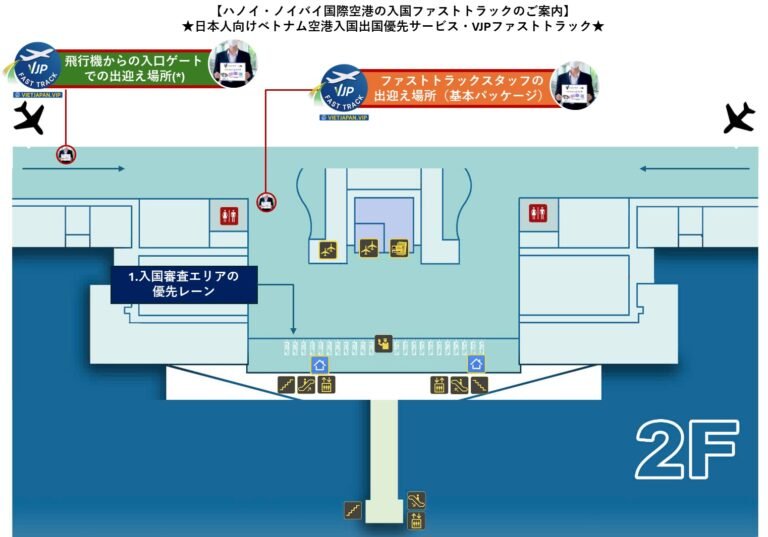 ハノイ・ノイバイ空港 到着後の入国ファストトラックサポートイメージ|VJP FASTTRACK