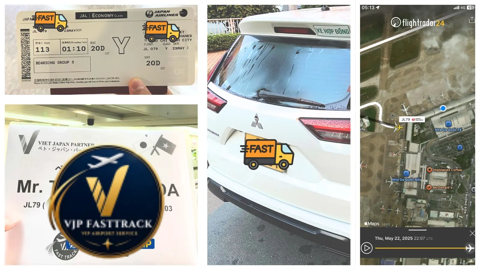 Đánh giá Fast Track Việt Nam của khách hàng Y, JL79 HND-SGN