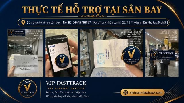 NH897 đến Hà Nội | Case Study Fast Track Nội Bài + xe về khách sạn
