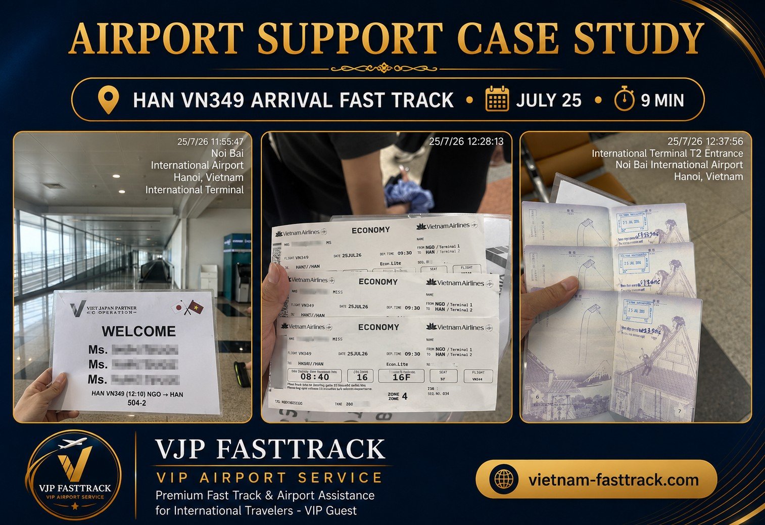 VN349 from Nagoya to Hanoi | Noi Bai Airport Arrival Fast Track Guide