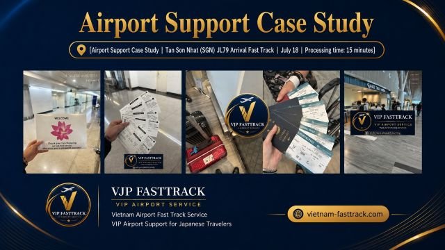 Immigration and domestic connection support for a family of six at Tan Son Nhat Airport